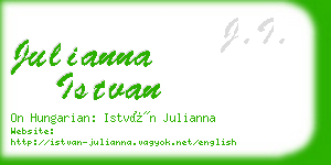 julianna istvan business card